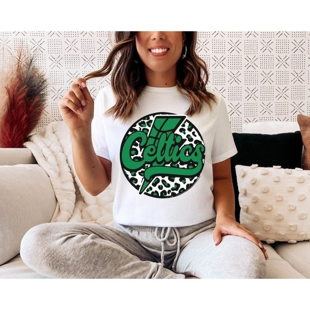 Boston Leopard Basketball Shirt Celtics Tshirt Boston Basketball Clothing